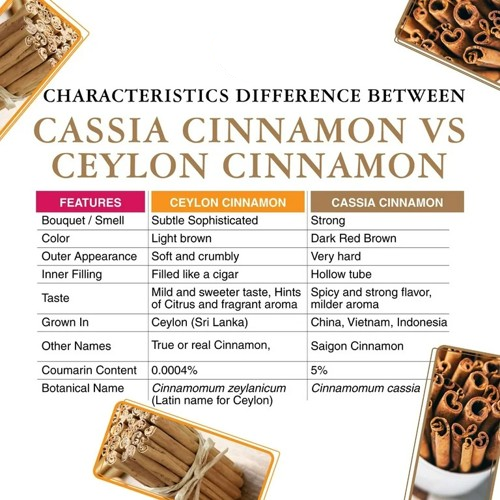 Cassia Cinnamon Vs Ceylon Cinnamon